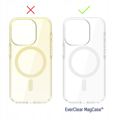 Mbajtëse 3MK EverClear MagCase për iPhone 15 Pro, transparente, kompatibile me MagSafe