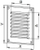 Rrjetë ventilimi Awenta MTA12B, metal, 250×85mm, e bardhë