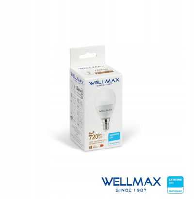 Лед светилка Wellmax GOL112N08, 8W, E14, 4000K неутрална
