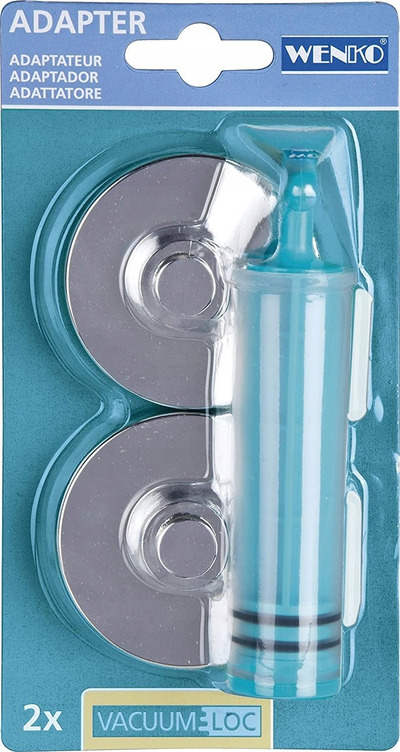 Set adapterësh thithës Wenko Vacuum Loc Premium, 2 copë, 6 x 6 cm, mat