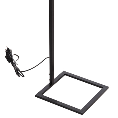Lampë dyshemeje Brans HM7532.11, metal, 170cm, abazhur PVC, e zezë e bardhë
