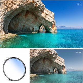Filter UV K&amp;F Concept MC Series C, 58mm, kornizë e hollë, blu