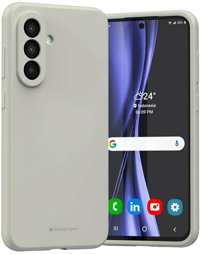 Maskë silikoni Mercury për Samsung Galaxy A56, teksturë stone, gri