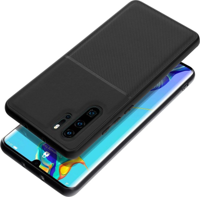 Futrollë Forcell Noble për Huawei P30 Pro, me material të butë, mat, e zezë