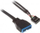 Kabllo adaptuese Akasa AKCBUB1910BK, USB 19 pin në USB 9 pin, 0.1m, e zezë