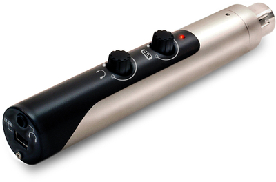 MXL Mic Mate Pro, interfejs audio USB për mikrofon XLR, me dalje kufjesh 3.5 mm, plug and play, në të artë me të zezë