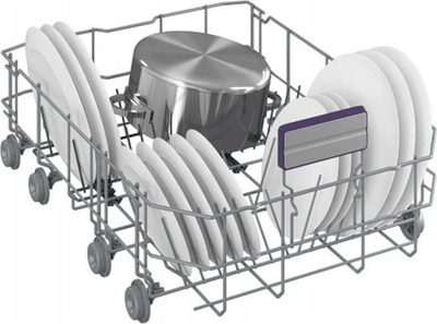 Enëlarëse e integruar Beko BDIS38040A, 10 sete, 8 programe, inox
