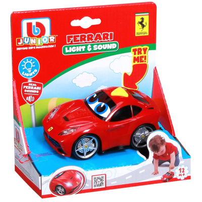 Makine lodër Burago Ferrari Junior, drita dhe tinguj, e kuqe
