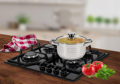 Tengere Heinner Myra, 18 cm, 2.5L, çelik inox me kapak xhami