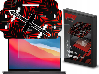 Film mbrojtës Grizz MatteScreen Easy për MacBook Air 13" M1 2020, anti-fingerprint, mat, transparent