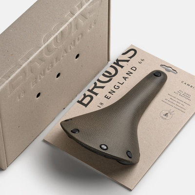 Selino biçiklete Brooks Cambium C17, shina çeliku, 464g, Mud Green