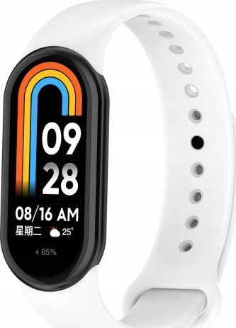 Rrip dore RhinoTech për Xiaomi Mi Band 8, silikon, i bardhë