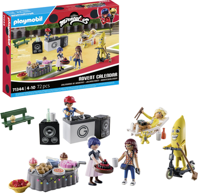 Kalendar Adventi Playmobil Miraculous Picnic in Paris, 24 surpriza, lodër ndërtuese, shumëngjyrësh