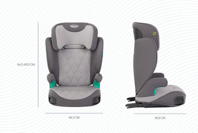 Седиште за автомобил Graco Affix i-Size R129, ISOFIX, за 100-150 см, Midnight