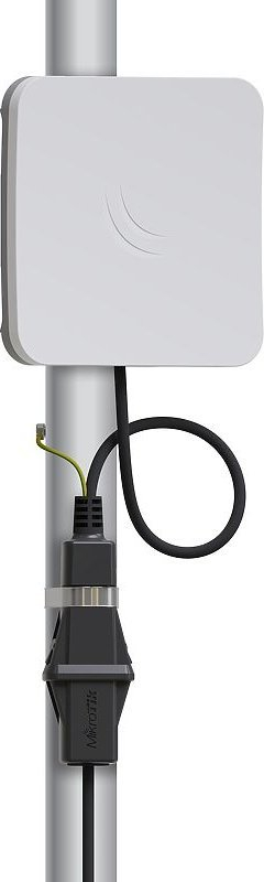 Mbrojtës rrufeje Ethernet MikroTik GESP, Gigabit, për rrjet, i zi
