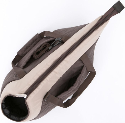 Торба за транспорт на миленици Hobbydog R3 Bag, нубук, кафеава со бежева