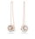 Vathë për femra Swarovski, transparent / Artë rozë