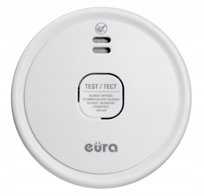 Detektor tymi Eura SD-09A2, sensor foto-optik, alarm 85 dB, i bardhë