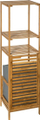 Raft me shportë rrobash 5five Bamboo, 3 rafte, bambu natyrale, bezhë
