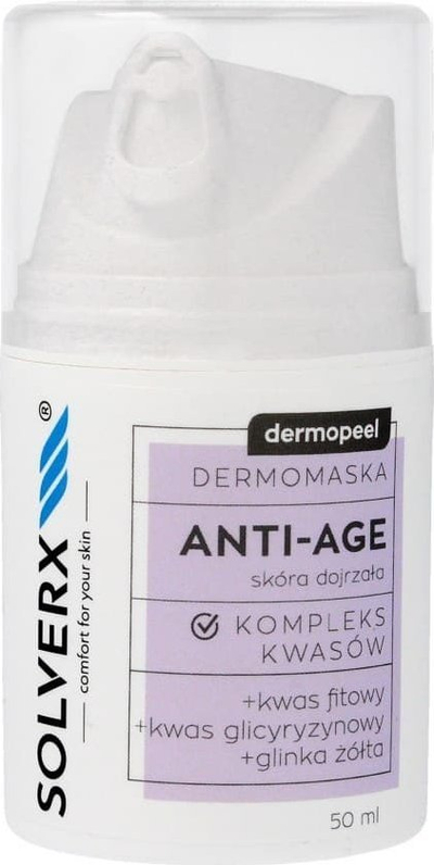 Maskë fytyre Solverx Dermopeel Banquet, anti-age, lëkurë e pjekur, 50ml