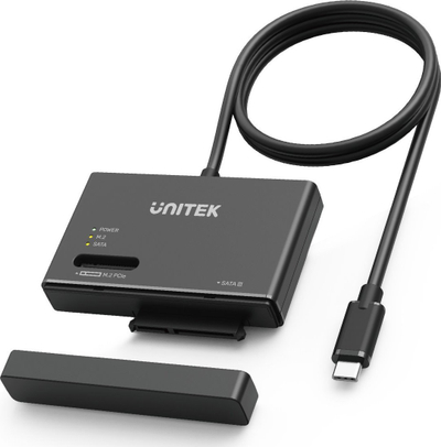 Adapter Unitek USB C, për SATA dhe M.2 NVMe, 10Gbps, i zi
