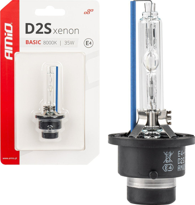 Llambë xenon AMiO BASIC D2S, 35W, 8000K, dritë blu e ftohtë