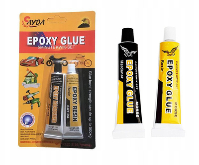 Ngjitës epoksi dykomponentësh Bison 91-481, 2x10ml, transparent