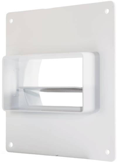 Flanxhe muri ventilimi D/UZP, DN 100, 110 x 55 mm, me valvul kundër kthimit, e bardhë