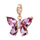 Charm Rosato Butterfly, argjend 925 roze, kristale ametisti, rozë