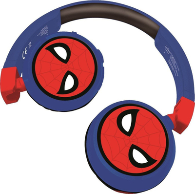 Kufje wireless për kalamoj Lexibook Spider-Man, Bluetooth, të palosshme, blu e kuqe
