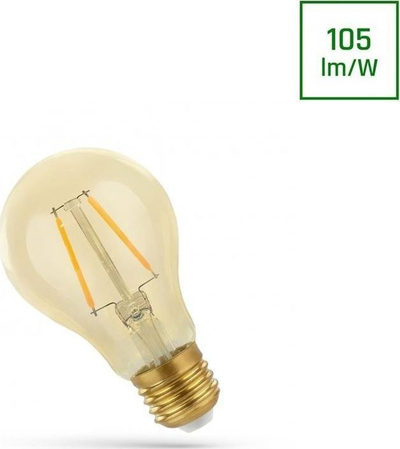 Llampë LED Spectrum GLS Retroshine, E27, 2W, dritë e ngrohtë, xham i tejdukshëm