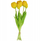 Buqetë artificiale Saska Gift Peony Tulips, 5 lule, 39cm, e verdhë