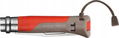 Thikë xhepi Opinel No. 08 Outdoor, palosshme, me dorëz ergonomike, e kuqe