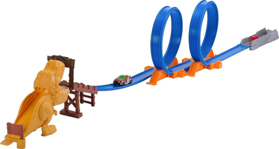 Set gare me makina ZURU Metal Machines T-Rex Attack, dy loop-e, për fëmijë 4+, shumëngjyrësh