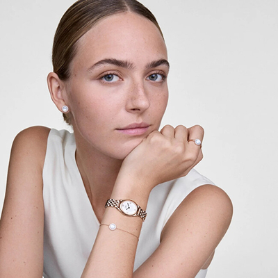 Orë për femra Daniel Wellington Ophelia Mini Rose Gold DW00100805, e artë rozë