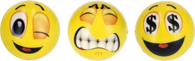 Top antistres Mega Creative Smiley Face, formë topi, i verdhë