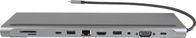 Docking station PremiumCord KU31DOCK17, USB C, HDMI VGA RJ45, argjend