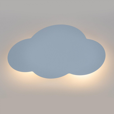 Llambë muri TK Lighting Cloud, 38 x 27 cm, dritë indirekte, blu e çelët
