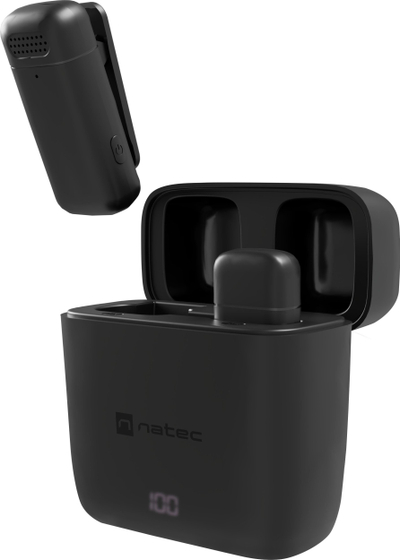 Сет микрофони Natec Hopper, USB, plug and play, црн