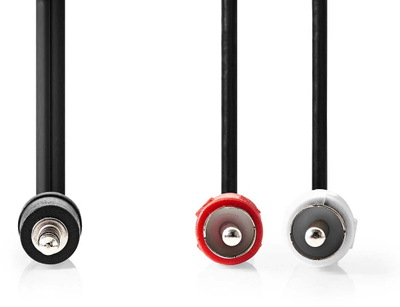 Kabllo audio Nedis CAGL22200BK50, 3.5mm në 2xRCA, 5m, e zezë