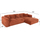 Divan-Shtrat këndor Bricken djathtas 110–282×98–160×72 Hcm (HM3275.03R), kuqe