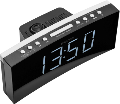 Radio-orë PEDEA 55005200, FM, me rrymë, e zezë