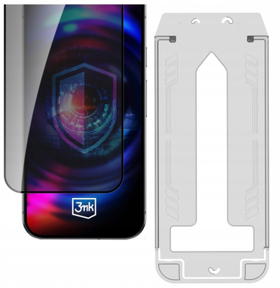 Xham mbrojtës 3MK HardGlass Max Privacy për Apple iPhone 14 Pro, me aplikator, transparent