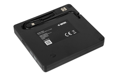 Надворешен оптички уред iBOX DVD RW IED03, USB, 24x CD, 8x DVD, црн