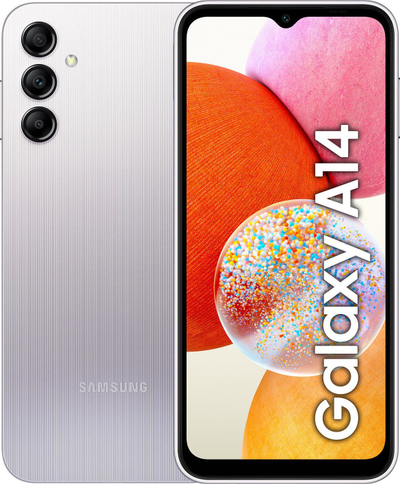Телефон Samsung Galaxy A14, Dual SIM, 64GB, сребрена