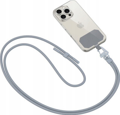 Rrip crossbody për telefon Tech-Protect C5S Rope, 80cm, i gri çelik