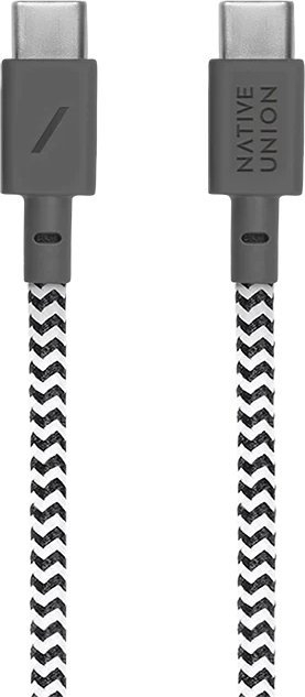 Kabllo USB C Native Union Anchor Cable 240W, USB C në USB C, 1.8m, bardh e zi