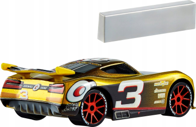 Makina lodër Hot Wheels Sidewall Shine 3, die-cast metal, 1:55, e artë
