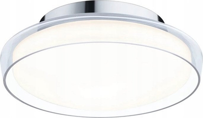 Llampë tavan Paulmann Luena LED, IP44, Ø 35 cm, krom