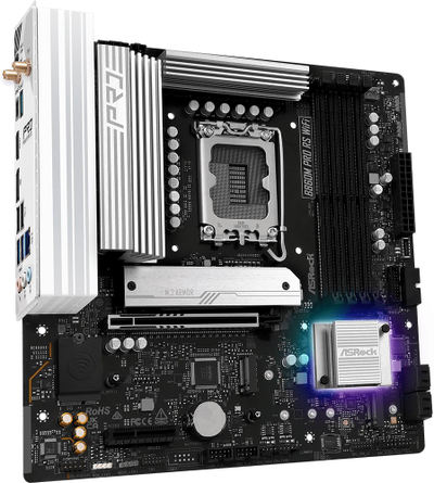 Матична плоча Asrock B860M Pro RS WiFi, Intel LGA1851, DDR5, Micro ATX